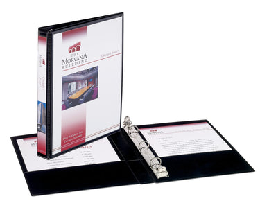 Avery Mini Durable View 3 Ring Binder, 1/2 Inch Round Rings, 1 Black Binder (27725)